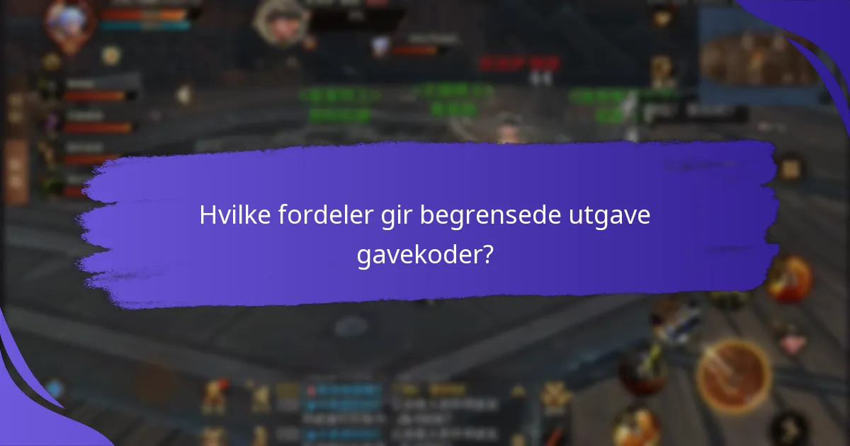 Hvilke arrangementer tilbyr begrensede utgave gavekoder?