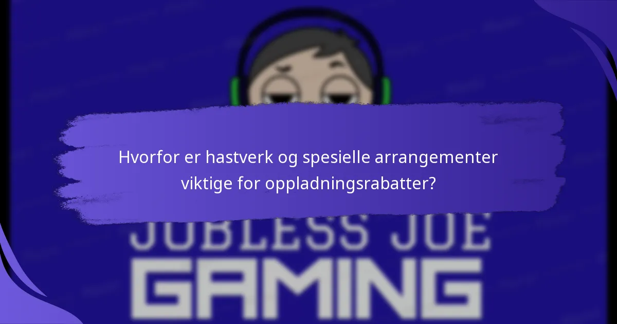 Når er begrensede tidsrabatter for opplading tilgjengelige?